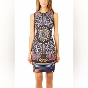 Clover Canyon Stained Glass Neoprene Dress Size M